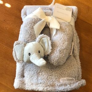 Grey Baby Blanket w/ travel pillow